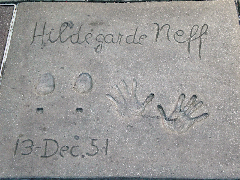 WalkofFame (Los Angeles): Hände und Füße Hildegard Knet